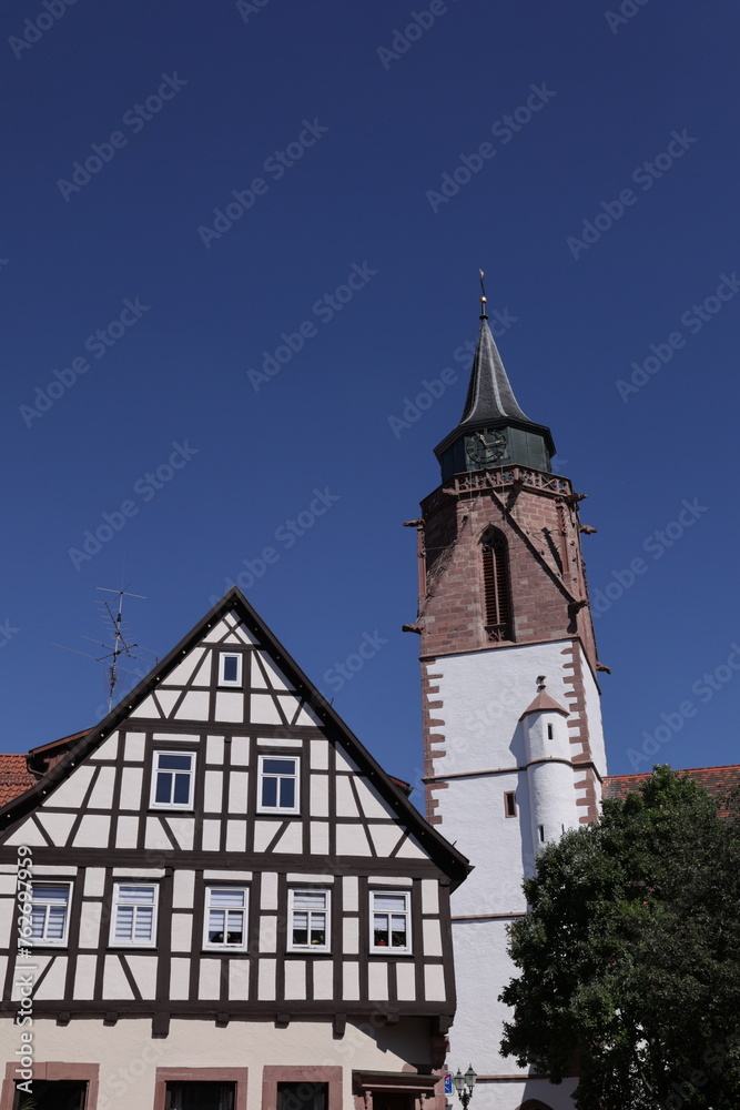 Blick in die Altstadt von Dornstetten im Schwarzwald	