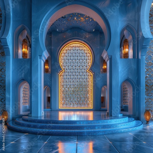 Photo of an Arab room with Islamic decor
