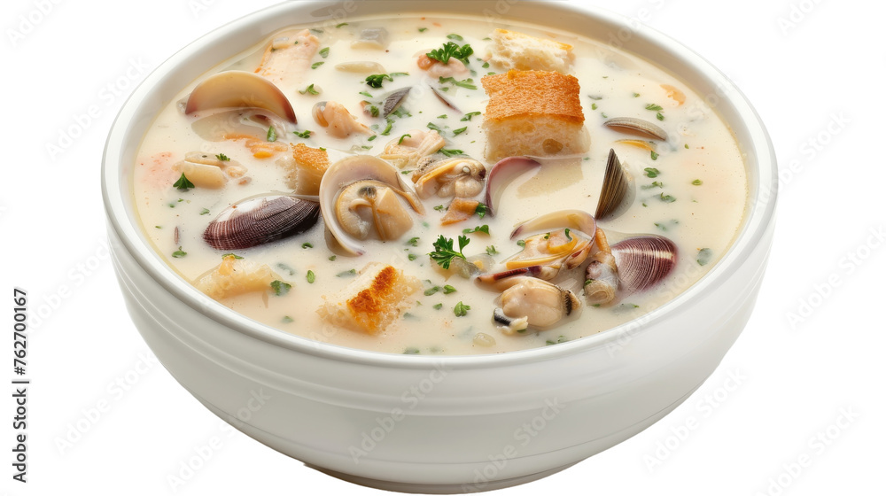 Creamy Seafood Isolated On Transparent Background