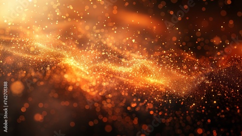 Fiery embers on black background with sparks creating a mesmerizing display of fiery lights.