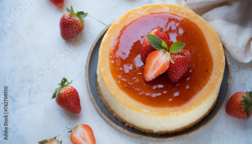 Food Photography - Cheesecake with Strawberry Sauce