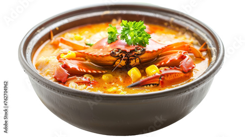 Crab Corn Chowder Isolated On Transparent Background