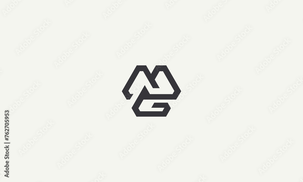 initials MG letters monogram simple logo design vector illustration initials MG letters monogram simple logo design vector illustration
