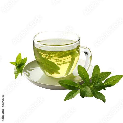green tea with mint