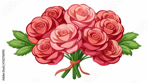 bouquet of roses vector art