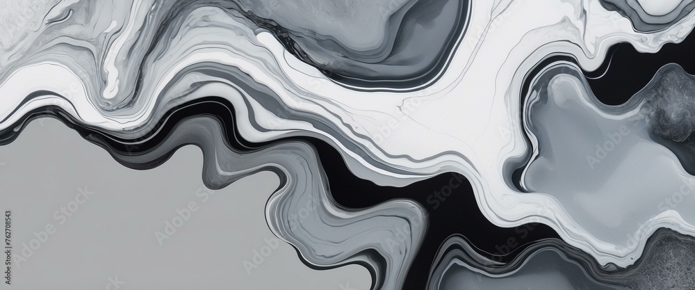 A captivating monochrome fluid art piece with dynamic black and white patterns creating a sense of movement A captivating monochrome fluid art piece with dynamic black and white patterns creating a sense of movement