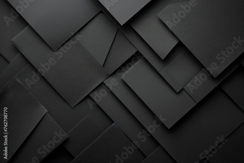 A black and white image of a pattern of squares and rectangles. The squares and rectangles are all different sizes and are overlapping each other. The image has a modern and abstract feel to it photo