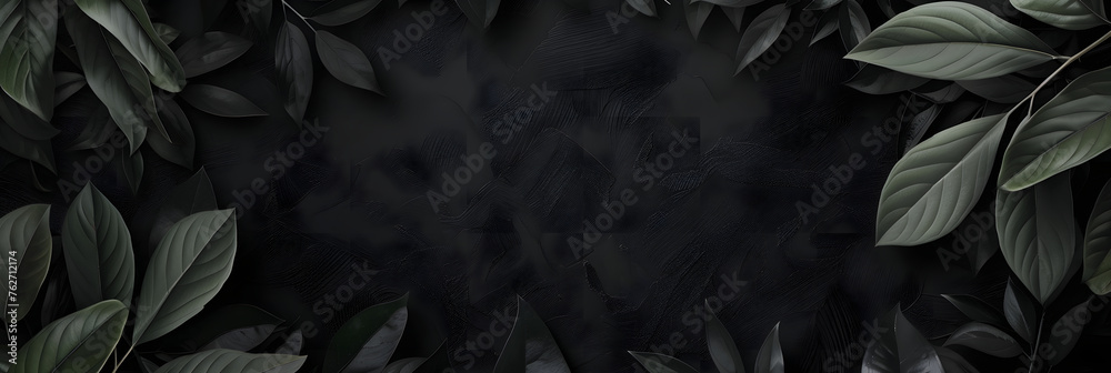 Wide dark background, black wallpaper for text and presentations - obrazy, fototapety, plakaty 