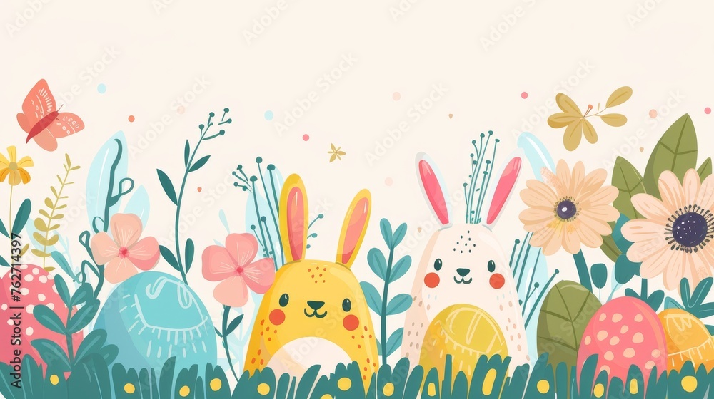 A gathering of multiple bunnies of various colors resting in the green grass outdoors A gathering of multiple bunnies of various colors resting in the green grass outdoors