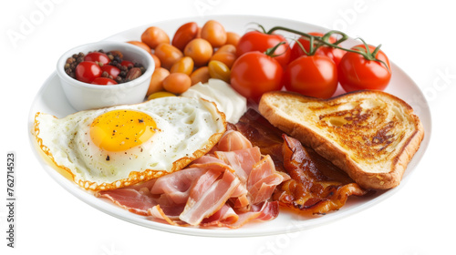 Full English Breakfast Isolated On Transparent Background