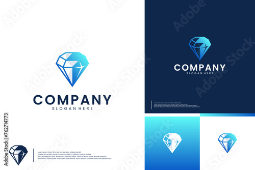 modern diamond logo , fashion symbol, logo design inspiration.