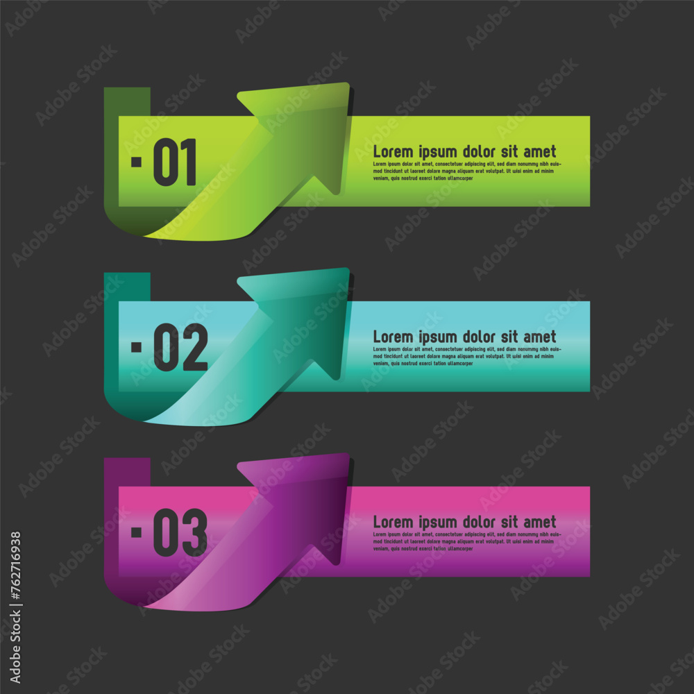 Color gradient labels banner infographic template element Color gradient labels banner infographic template element