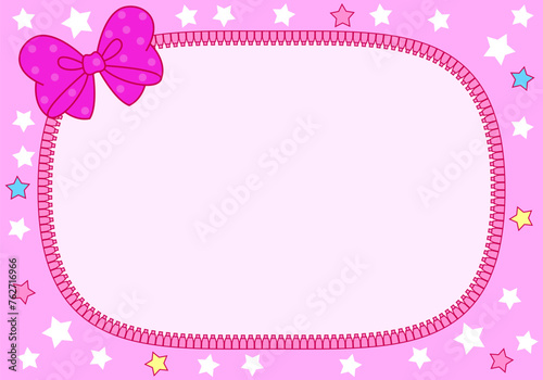 Abstract pink background vector illustration. Bright pink striped on pale background for a themed party in style doll surprised. Open vector zipper and cute lock. Rose birth backdrop template
