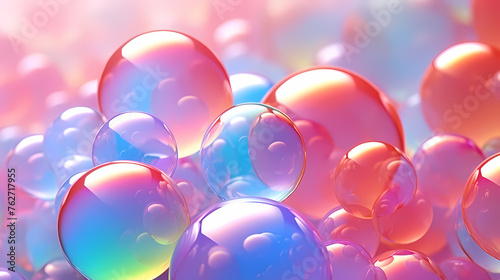 April fools day colorful balloons blur background