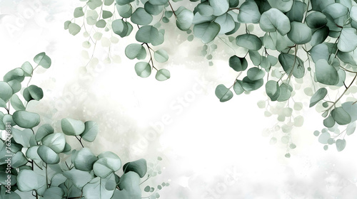 background with leaves of eucalyptus