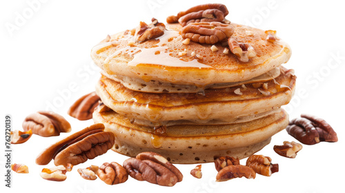 Delicious Pecan Breakfast Treat Isolated on Transparent Background