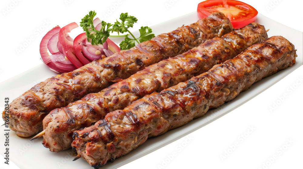 Exotic Persian Jujeh Kebab Isolated on Transparent Background