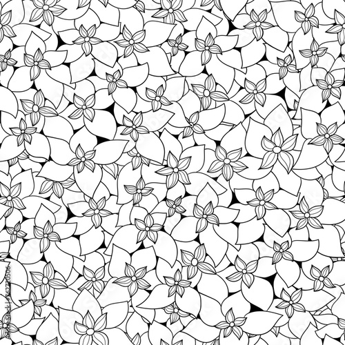 Hand draw seamless pattern floral elements. Arabic, oriental, indian motiv. Hand draw vector illustration