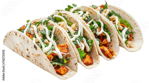 Creamy Rajas Con Crema Tacos Isolated on Transparent Background © FS Stock