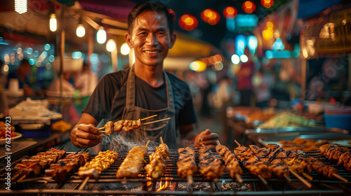 Asian street food vendor