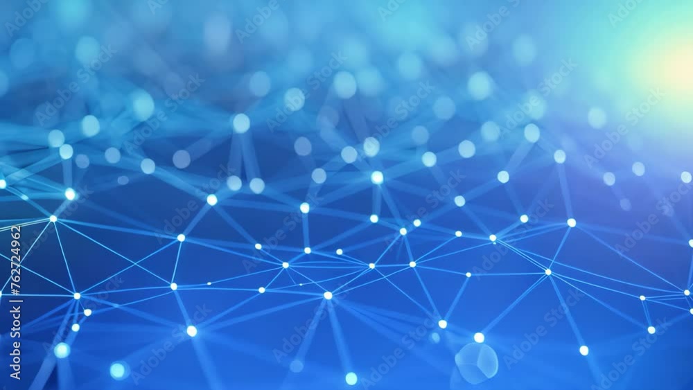 Abstract technology background with connecting dots and lines. Network connection structure. 3d rendering Abstract blue technology background. Network connection structure. 3d rendering, AI Generated
