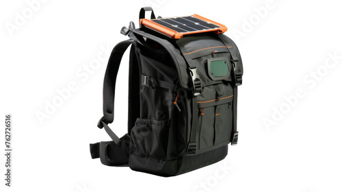 A backpack equipped with a solar panel for sustainable energy on the go