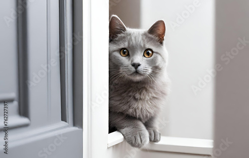 beautiful cat on window sill