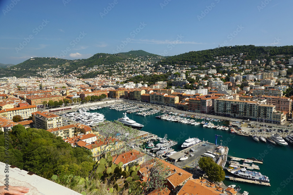 The panorama of Port Lympia, Nice, France