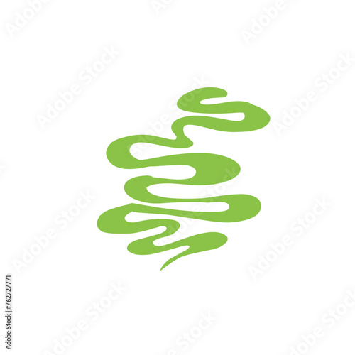 Smelling green cartoon smoke