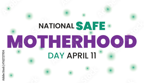 National Motherhood Day. Vector illustration. Template for background, banner, card, poster with text inscription.