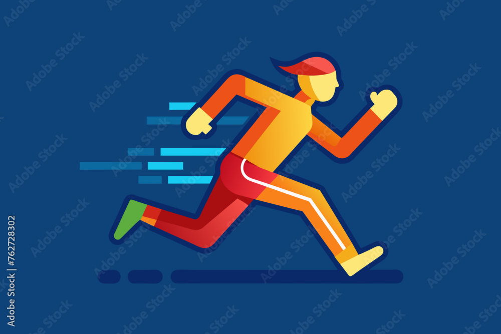 Sport runner icon logo vector illustration artwork