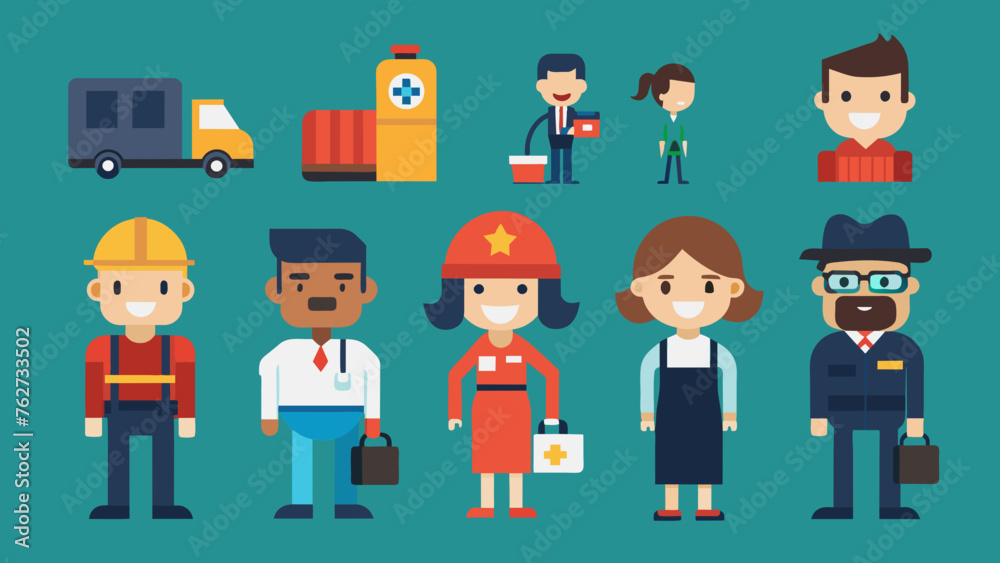 different professions engineer vector illustration different professions engineer vector illustration