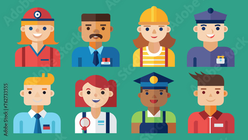 different professions engineer vector illustration