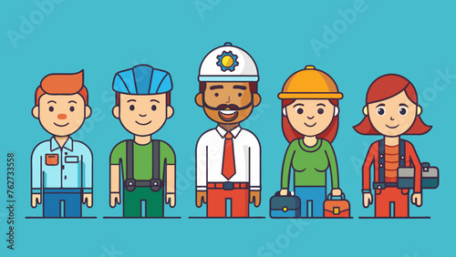 different professions vector illustration