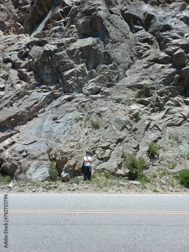 person on the rocks