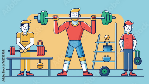 character gym vector illustration