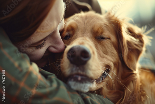 A joyful reunion between a pet owner