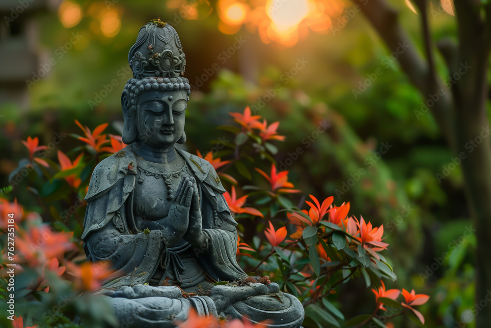 Fototapeta premium Buddha statue in garden