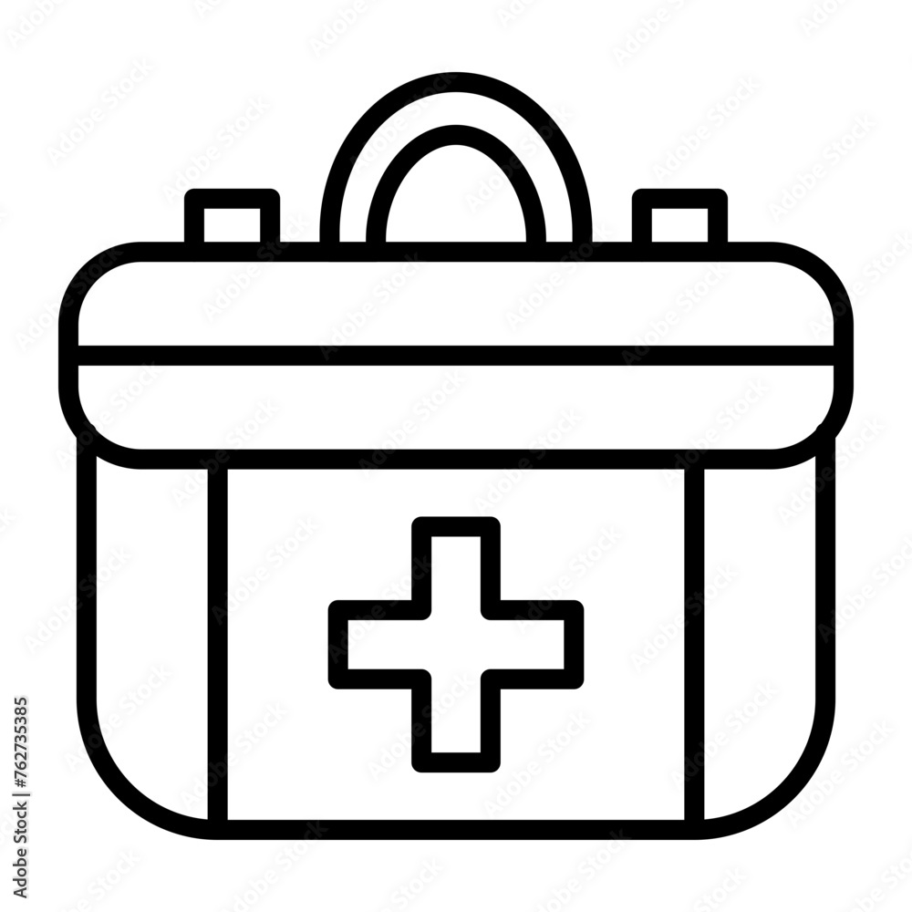 Obraz premium First Aid Kit Line Icon