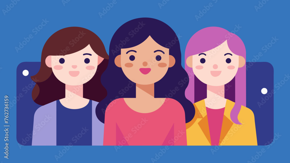 selfie shot three vector illustration selfie shot three vector illustration