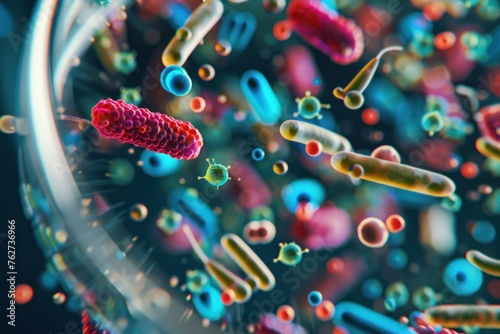 Exploring the microbiome for pharmaceuticals detailed lab research on bacteria and drugs photo