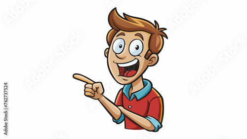 man points to something element
