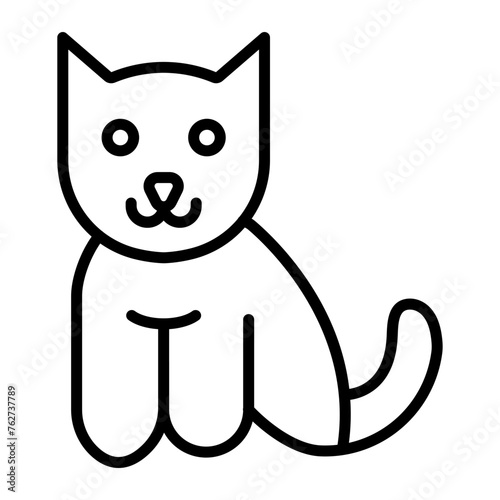 Cat Line Icon