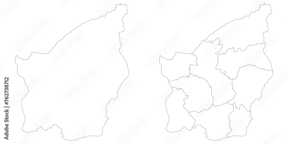 Obraz premium San Marino map. Map of San Marino in white set