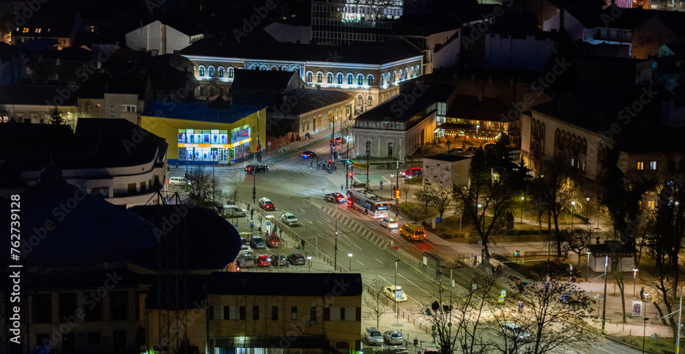 Cluj Napoca cityscape at night Cluj Napoca cityscape at night