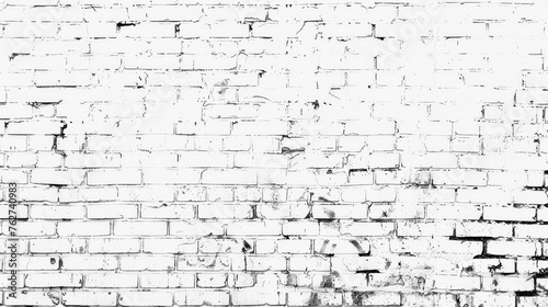 a black and white photo of a brick wall with a grungy pattern on the side of the wall.