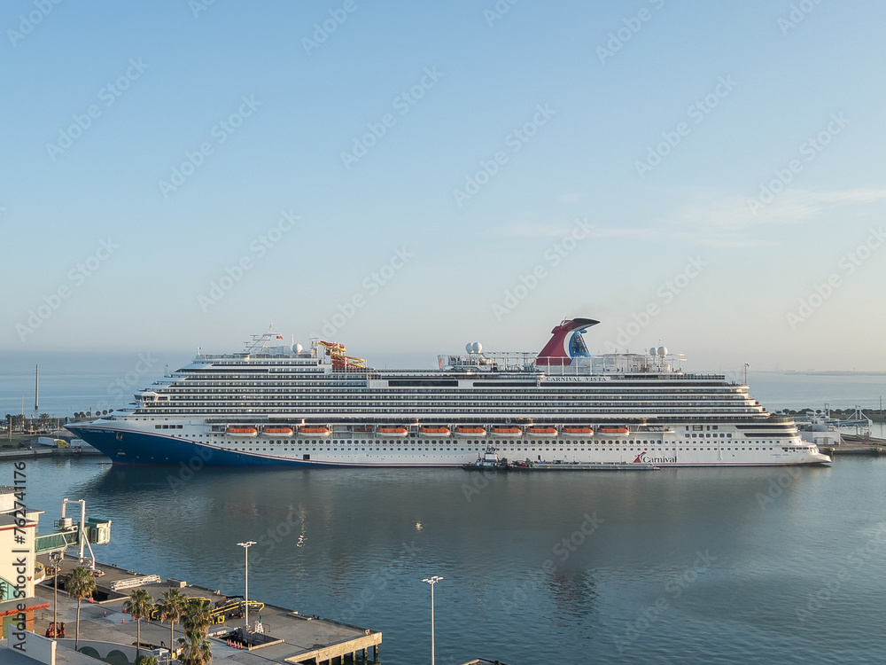 Carnival Vista Cruise Ship Docked At Port Canaveral Florida At carnival-vista-cruise-ship-docked-at-port-canaveral-florida-at