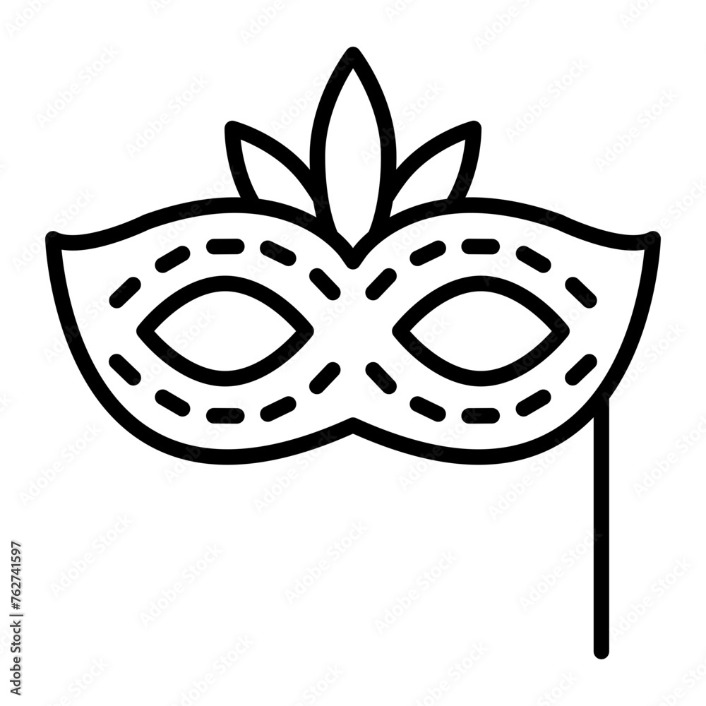 Carnival Mask Line Icon Carnival Mask Line Icon