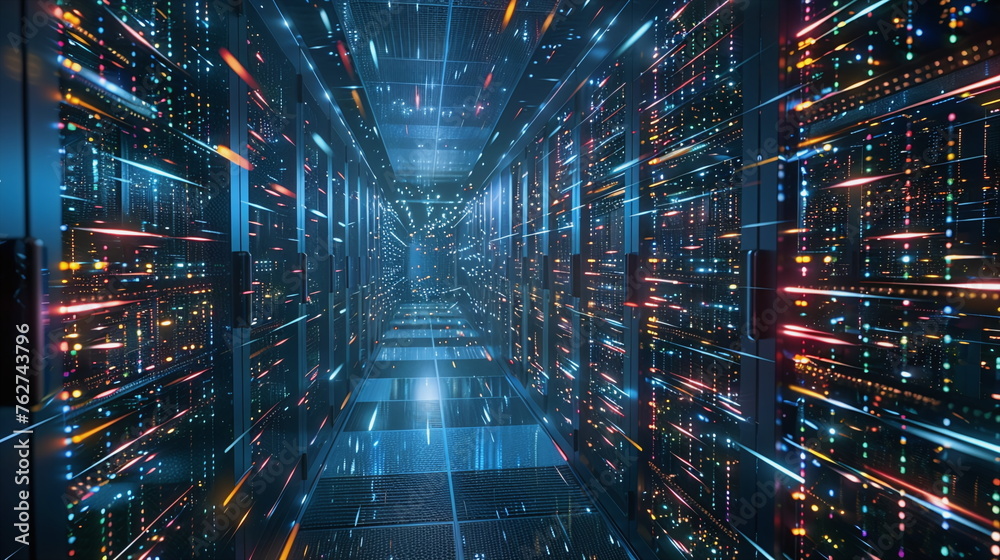 Fototapeta premium Lots of connected data as a symbol for big data and digitalization