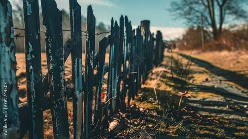Broken fence around a property symbolizing liability insurance